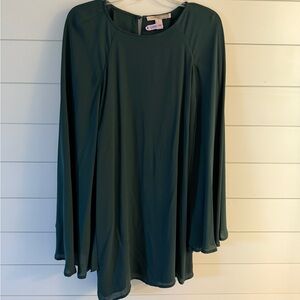 Forever 21 dark Green cape dress Size Small